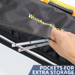 Premium Padded Protective Rail Bag Compatible with 55 Inch Guide Rails Tear Resistant Waterproof Adjustable Hook-and-loop StrapsEnhanced Storage