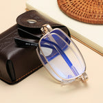 Convenient Foldable Pocket Reading Glasses Anti-blue Light Full-Rim HD Metal Glasses for Men Women Eyewears