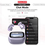 LinkMejor ERAZER XF28 AI Translation Headset Wireless bluetooth 6.0 Earphone LCD Full-Color Smart Display 12mm Speakers 135 Languages Open-ear Sports Headphones