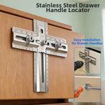 LinkMejor Stainless Steel Drawers Handle Locator Jig Woodworking Hardware Drilling Guide for Cabinet Doors Handle Installation