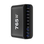 [GaN Tech] Bakeey YMX-615-765W 765W 10-Port USB PD Charger 3USB-A+7USB-C PD Fast Charging Desktop Charging Station EU Plug for iPhone 17 17 Pro 16 Pro Max 15 14 for Huawei Pura 80 Ultra for Samsung Galaxy S25 Ultra for OPPO