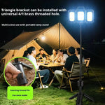 IPRee Outdoors Foldable Solar Camping Lamp with Tripod COB LED 3 Gear Modes USB Charging 18650 Battery Digital Display for Outdoor Hiking Emergency