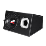 W10 Car Active Audio Stereo Subwoofer Powered Amplifier Enclosure Speaker With Wire 1100W 12V