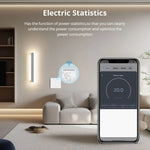 Zemismart SRS01-P2TW Tuya WiFi Relay Switch 2 Gang 10A per Channel Energy Monitoring Works with Alexa Smart Life App Remote Control Timer Requires Neutral Wire