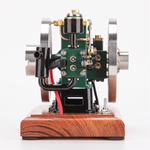 LinkMejor 1/8 Scale 3.6cc Mini Vintage Single Cylinder 4-Stroke Working Gasoline Engine Model  with Wooden Base Version Ready to Run 1140