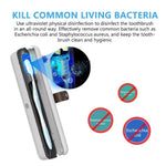 Tevorex Portable Toothbrush Sanitizer Long Battery USB Rechargeable Sterilizer Box Holder Cleaner for Home Travel
