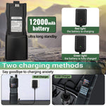 LinkMejor AR-152 PRO 10W GPS Walkie Talkie Long Range Bluetooth Programming 10W Tri-power Multi Band 12000mAh Tactical 1000CH Two Way Ham Radio