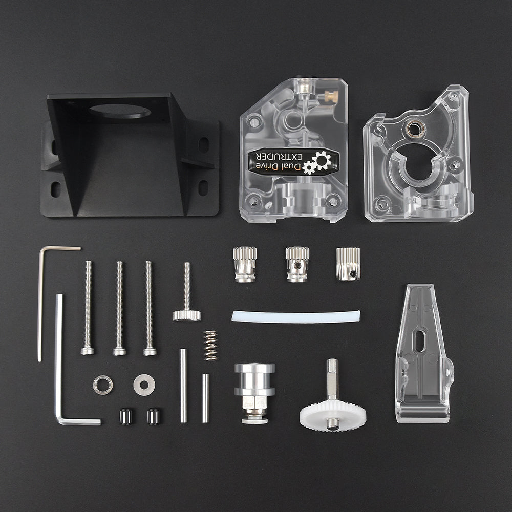 LinkMejor® DDB Extruder Transparent Version Dual Drive Extruder for 3D Printer