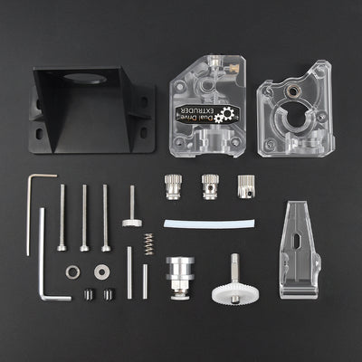 LinkMejor® DDB Extruder Transparent Version Dual Drive Extruder for 3D Printer