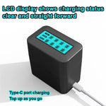 LinkMejor GD-LCD8100 1.5V AA/AAA Rechargeable Lithium-ion Battery with Smart LCD Display Type-C Rechargeable Battery Charger Box