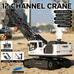 4DRC E4 RTR 2.4G 12CH RC Crane Car Spray LED Light Engineering Truck 720°Rotation Remote Control Vehicles Models Kids Toy