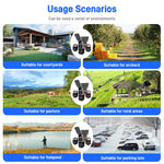 V380 6MP Solar Powered Outdoor WiFi Camera 2K Wireless Auto Tracking PIR Siren Smart Home CCTV Security Camera