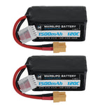 LinkMejor 14.8V 1500mAh 120C 4S Lipo Battery XT60 Plug for RC Drones