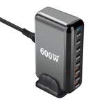 [GaN Tech]LinkMejor YMX-908-600W 600W 8-Port USB PD Charger 5USB-C+3USB-A QC PD Fast Charging Desktop Charging Station EU Plug US Plug for iPhone 16 16 Pro 15 14 13 Pro Max for Huawei Mate XT for Xiaomi 15pro