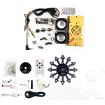 DIY LED Ferris Wheel Kit Audio-Controlled Spectrum 5V 1A Animation Modes 6 Spectrum Modes Electronics Educational Kit