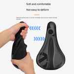 LinkMejor Soft High Elastic Silicone Anti-slip Bicycle Saddle Thickened Shock Absorption Waterproof Bike Cover Cushion for Outdoor MTB Riding