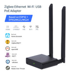 ETH-MG21/ETH-MG24 POE Zigbee3.0 Ethernet Gateway PoE WiFi USB 2x5dBi Antenna for Home Assistant ZHA Zigbee2MQTT Thread Matter Multi-PAN IoT Coordinator