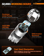 LinkMejor Pack of 10 LED Bulbs T10 2835 Dome Light Width Lights Signal Lights 60LM Brightness Instrument Lights