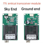Sky/Ground TTL Optical Transceiver Module DC 5.5-26V FC RX/TX/AV/VCC/GND Interface for Drones TTL to Fiber Optic Module