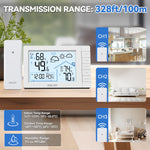 LinkMejor Weather Station Digital Thermometer Hygrometer Clock Small Weather Station Electronic Thermometer And Hygrometer With Temperature Humidity Time And Week Function