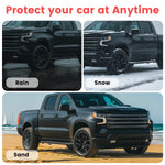 Floor Mats Anti-Slip Easy to Clean Black For 2019-2025 Chevrolet Silverado 1500/GMC Sierra 1500 & 2020-2025 Chevy Silverado/GMC Sierra 2500HD/3500HD Crew Cab with Rear Underseat Storage Box Front Bucket Seat