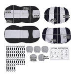 4pcs Car Seat Covers Full Set Fits Most Cars Trucks SUVs Grey