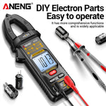 LinkMejor PN135 Clamp Meter Digital Multimeter 4000 Counts 600A 600V AC DC Voltage Current Tester Non Contact NCV Flashlight Backlight Auto Shut Off Data Hold Function 4000 Counts