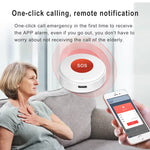 Tuya WiFi Smart SOS Call Button Wireless Caregiver Pager Phone Alert Transmitter Emergency Call Button for Kids Elderly Patient