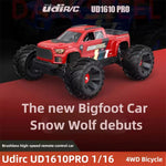 LinkMejor 1610 PRO RTR 1/16 2.4G 4WD 65km/h Brushless RC Car LED Light Full Proportional Off-Road Climbing Truck High Speed Large Foot Remote Control Vehicles Models Oil Filled Shocks Metal Dogbone Toys