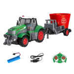 Landi QH205 1/24 27MHZ 4CH RC Car Farmer Series Wood Simulated Transport Model Light Sound Remote Control Toys Boys Dump Truck Engineering Vehicle Set Kids Gifts