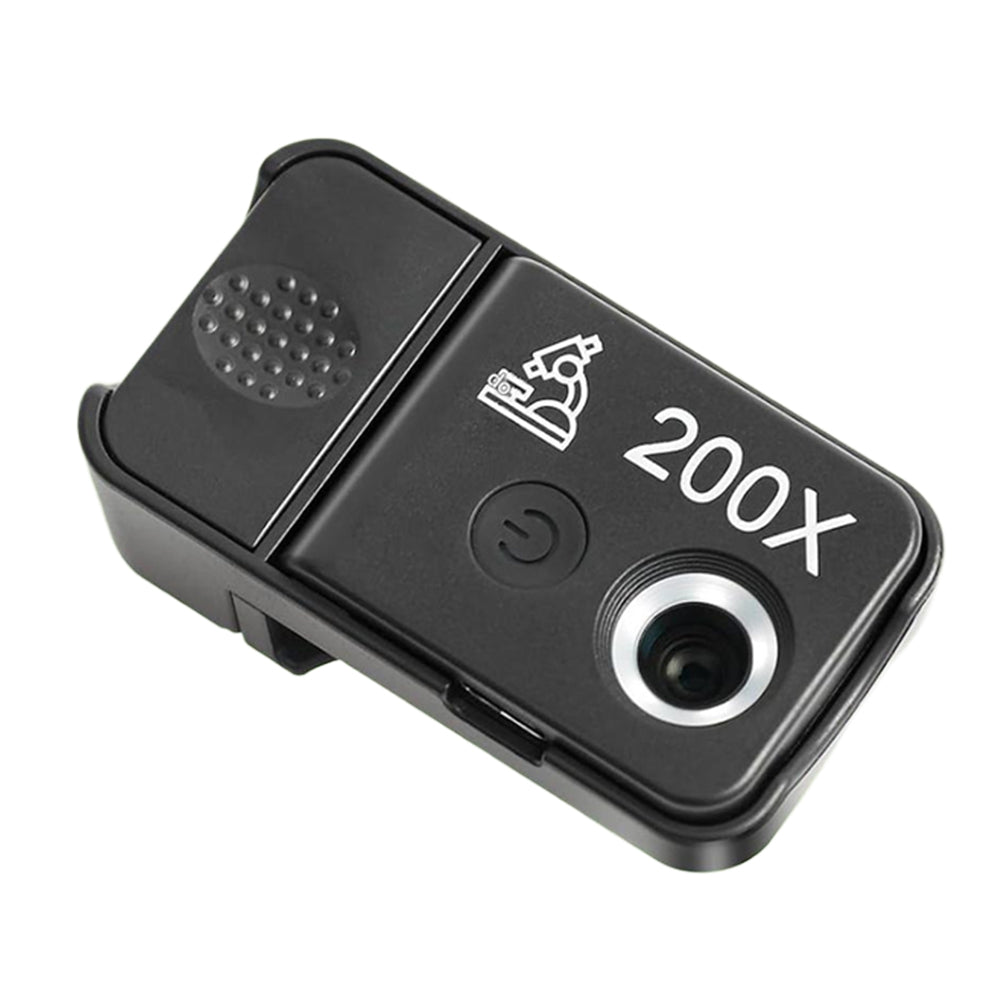 200x Mobile Phone Microscope with LED Light Macro Lens Manual Focus CPL Filter High Magnification Portable for Smartphone Camera