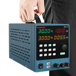 LinkMejor HM310-T Black Direct Current Stabilized Power Supply 30V 10A Dual-Frequency Programmable Dual USB Output Best for Precision Projects