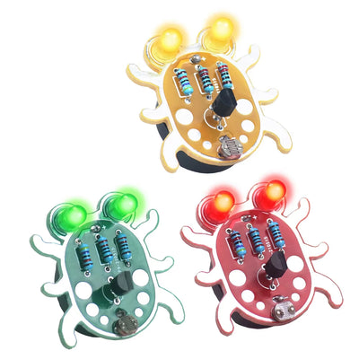 Electronic DIY Weevil Eye LED Light Kit Multiple Color Easy Assembly Student Experiment DIY Light Module Kit for Soldering