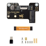 Raspberry Pi 5 PCIe to M.2 Mini Adapter Board Supports NVMe Protocol M.2 Solid State Drive High-speed Reading/Writing