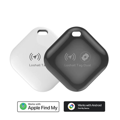 Loshall Mini GPS Tracker Smart Tag Apple Android Dual System Global Locator Pet Wallet Suitcase Car Elderly Kids Anti-Lost