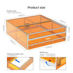 iKier E3 Laser Engraver Enclosure Fully Enclosed Design Aluminum Acrylic Frame High Speed Fan Exhaust System Compatible With iKier K70 K40 MAX Atomstack X70 A70 MAX Laser Engravers