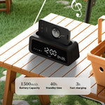 K3 Dual Alarm Clock Speaker Wireless bluetooth 5.4 Speakers with HD Digital Display 57mm Speaker Deep Bass Support TF Card Playback FM Radio Phone Bracket Portable Speakers