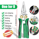 LinkMejor Multi-Functional Stainless Steel Wire Stripper 7-in-1 and 8-in-1 Models High Precision Electrical Tools Ergonomic Design and Shear Capacity 25 mm²