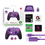 [Xbox Certified] LinkMejor G7 Pro Plum Purple Tri-mode Gaming Controller with Hall Effect Joystick and Hall Triggers Anti Stick Drift 1000Hz Polling Rate Optical Switches Gyro Vibration Function Come with Charging Station for Xbox PC Android