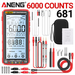 LinkMejor 681 Rechargable Digital Professional Multimeter Non-contact Voltage Tester AC/DC Voltage Meter Touch Screen Current Tester
