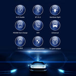 Car FM Transmitter PD Type C Dual USB Ambient Player MP3 Charger Bluetooth 5.3 Wireless Light Handsfree PD QC3.0