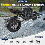 LinkMejor Portable Car Ramp Aluminum Alloy with Adhesive Gloves Straps Fasteners