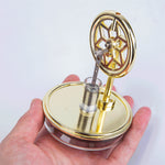 K311 Golden Mini Low Temperature Stirling Engine Model Aluminum Alloy Difference Steam Power Piston Physics Experiment Science Discovery Production Invention Desktop Decorations Collection Toys
