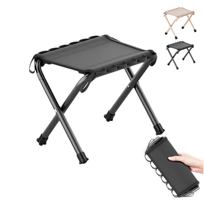 IPRee Outdoor Portable Folding Stool Oxford Cloth Folding Stool Nonslip Camping Stool Chair Waterproof Fishing Chair Picnic Seat Tools