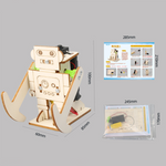Wooden Walking Robot Model Assembly Kit DIY Children's Science Experiment Education Puzzle Toy Student Technology Small Production