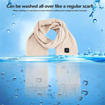 LinkMejor Electric Heated Scarf Neck USB Charging Heating Pad 3 Temperature Adjustable Heating Neck Wrap Washable 3s Fast Heating for Men Women