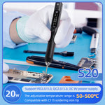 LinkMejor DC Soldering Iron-S20K+I+IS European Standard-with 3 Soldering Iron Tips Tool+Holder+Storage Bag