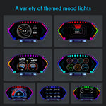 6-inch LCD Screen P3 Car Head Up Display 36 Function OBD+GPS Dual System HUD Slope Meter Accelerometer Breathing Ambient Light