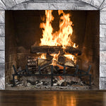 LinkMejor Fireplace Grate 24 inch Heavy Duty Solid Steel Fireplace Log Holder 3/4" Bar Fire Grate Wrought Iron Wood Stove Holder Firewood Burning Rack for Indoor Outdoor Chimney Hearth Kindling Tool