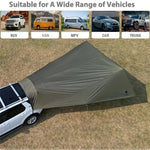 Xmund Large Capacity Outdoor Car Rear Tent Camping Picnic Car Rear Tent with Canopy Car Rear Extension Tent Sunshine-Proof Rain-Proof Car Rear Tent